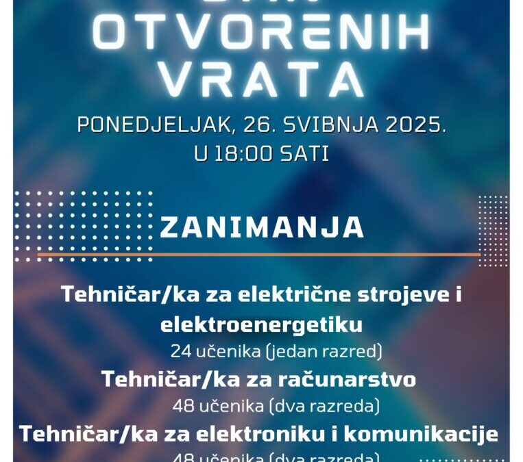Dan otvorenih vrata – upisi 2025./26. 
